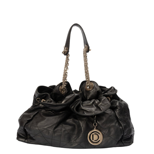 Dior Black Cannage Leather Le Trente Hobo Bag