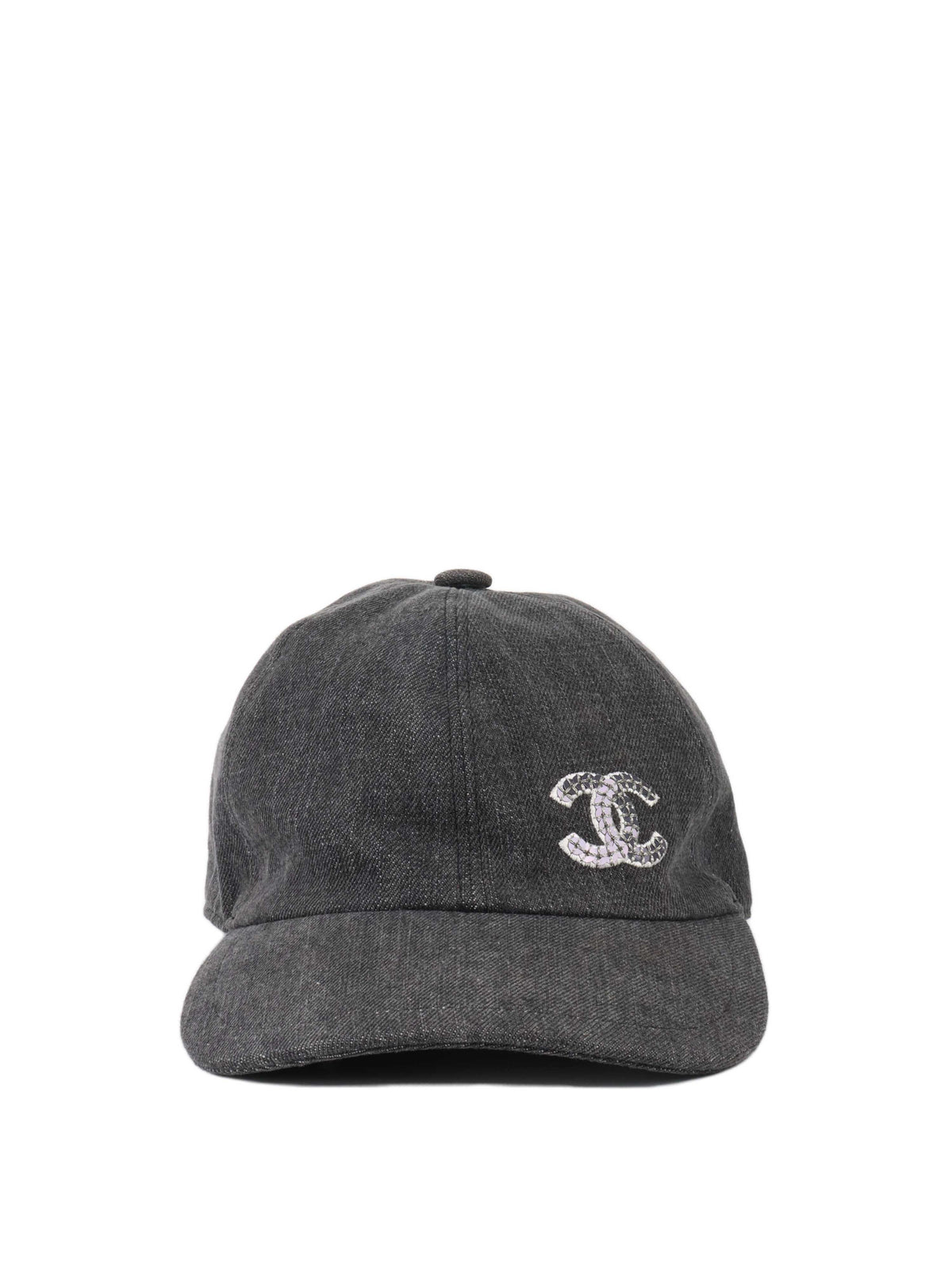 Chanel Grey Cap with CC Logo.
