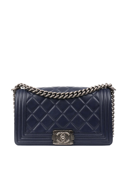 Chanel Medium Navy Boy Bag.