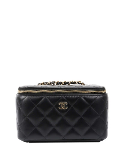 Chanel Black Lambskin Vanity Bag.