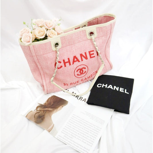 Chanel deauville large shopping tote bag