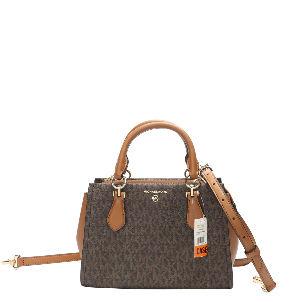 Michael Kors Marilyn Brown Logo Satchel