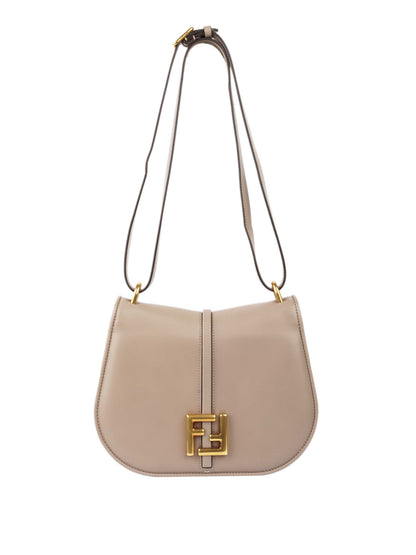 Fendi Taupe Cmon Medium Shoulder Bag.