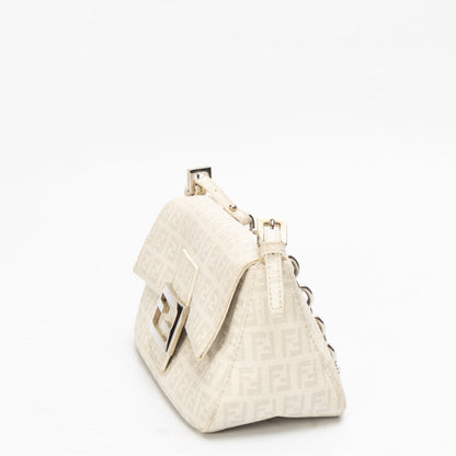 Fendi Off White Zucchino Mama Forever Shoulder Bag