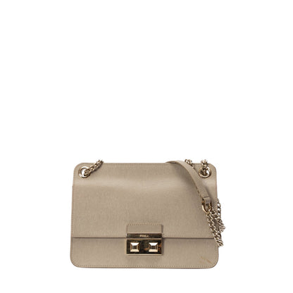 Furla Grey Venere Small Leather Crossbody Bag