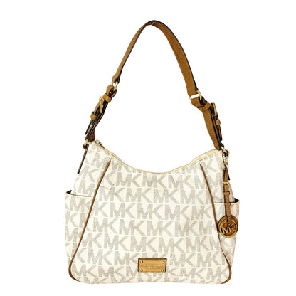Michael Kors Signature Coated Canvas and Leather Jet Set Shoulder Bag