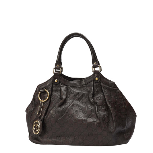 Gucci Brown Guccissima Large Sukey Tote