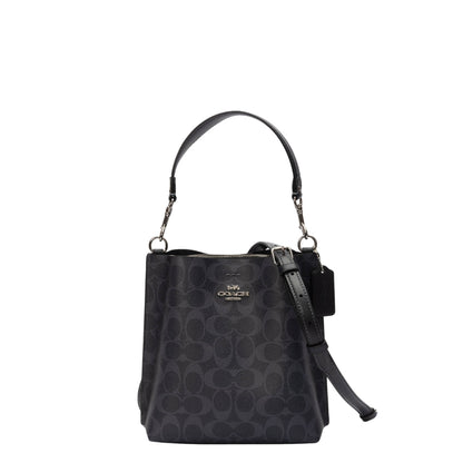 Coach Signature Coated Canvas Small Town Bucket Bag