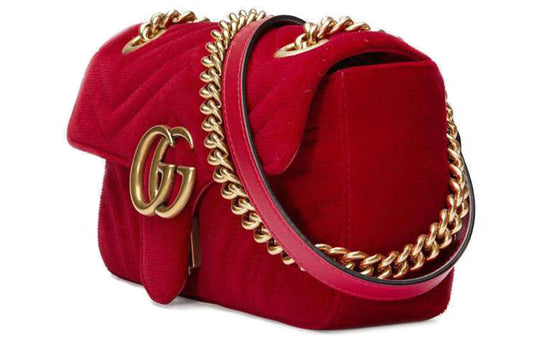 (WMNS) GUCCI GG Marmont Single Shoulder Bag Red 446744-K4D2T-6433