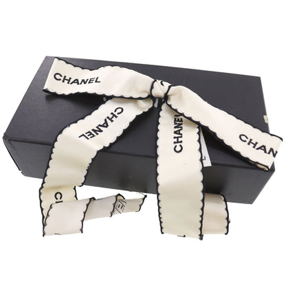 CHANEL Big Ribbon Pin Brooch White logos Hair Accessories #AG515