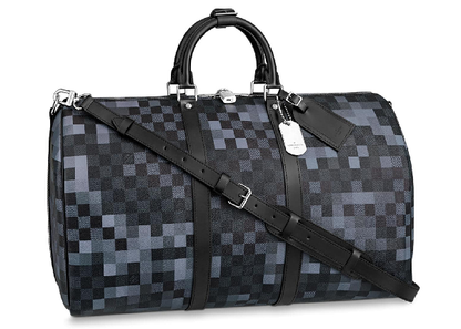 LV Keepall Bandoulière 50 Gray Pixel