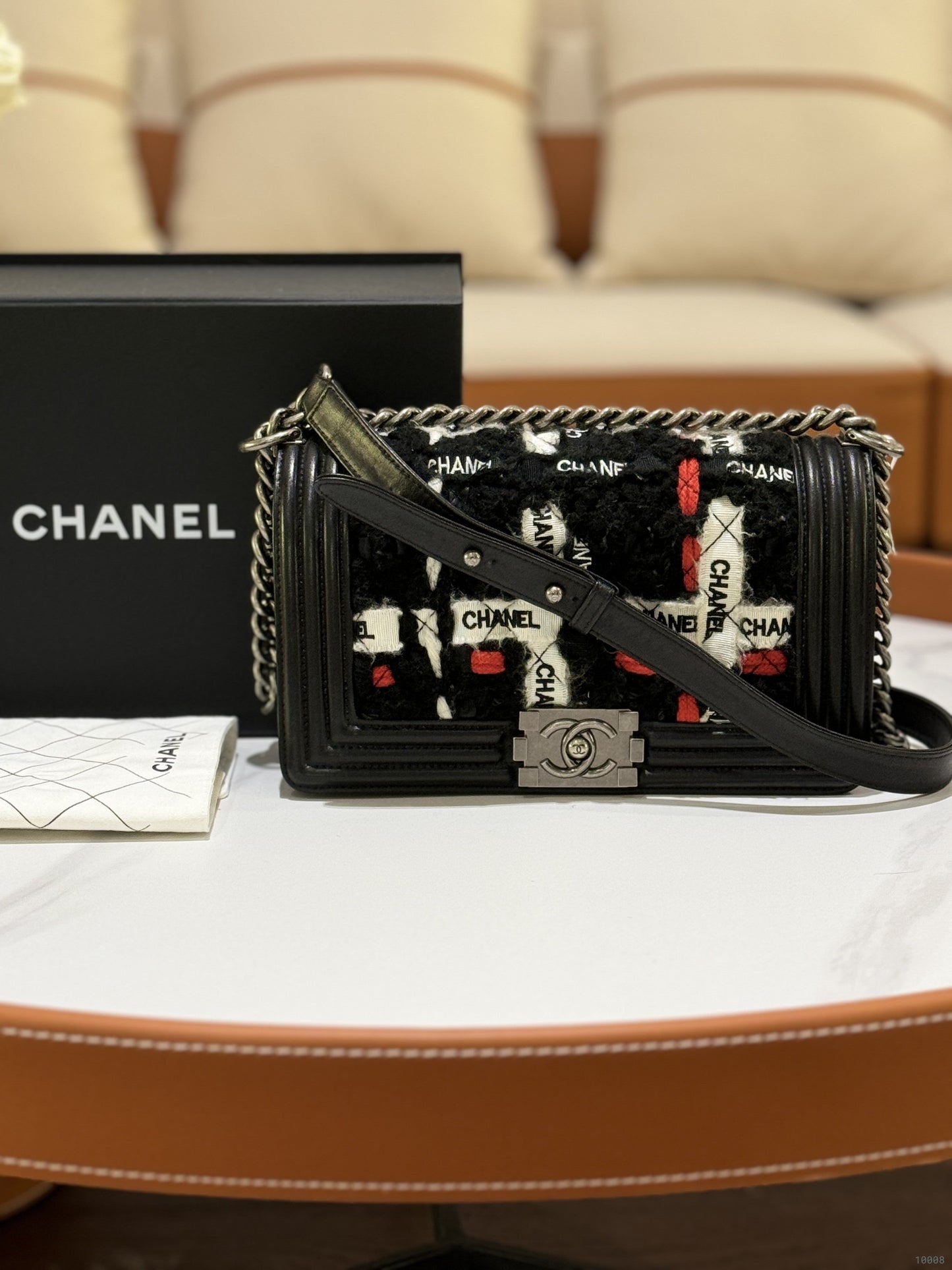 CHANEL LEBOY SEASONAL WITH SILVER CHAIN
