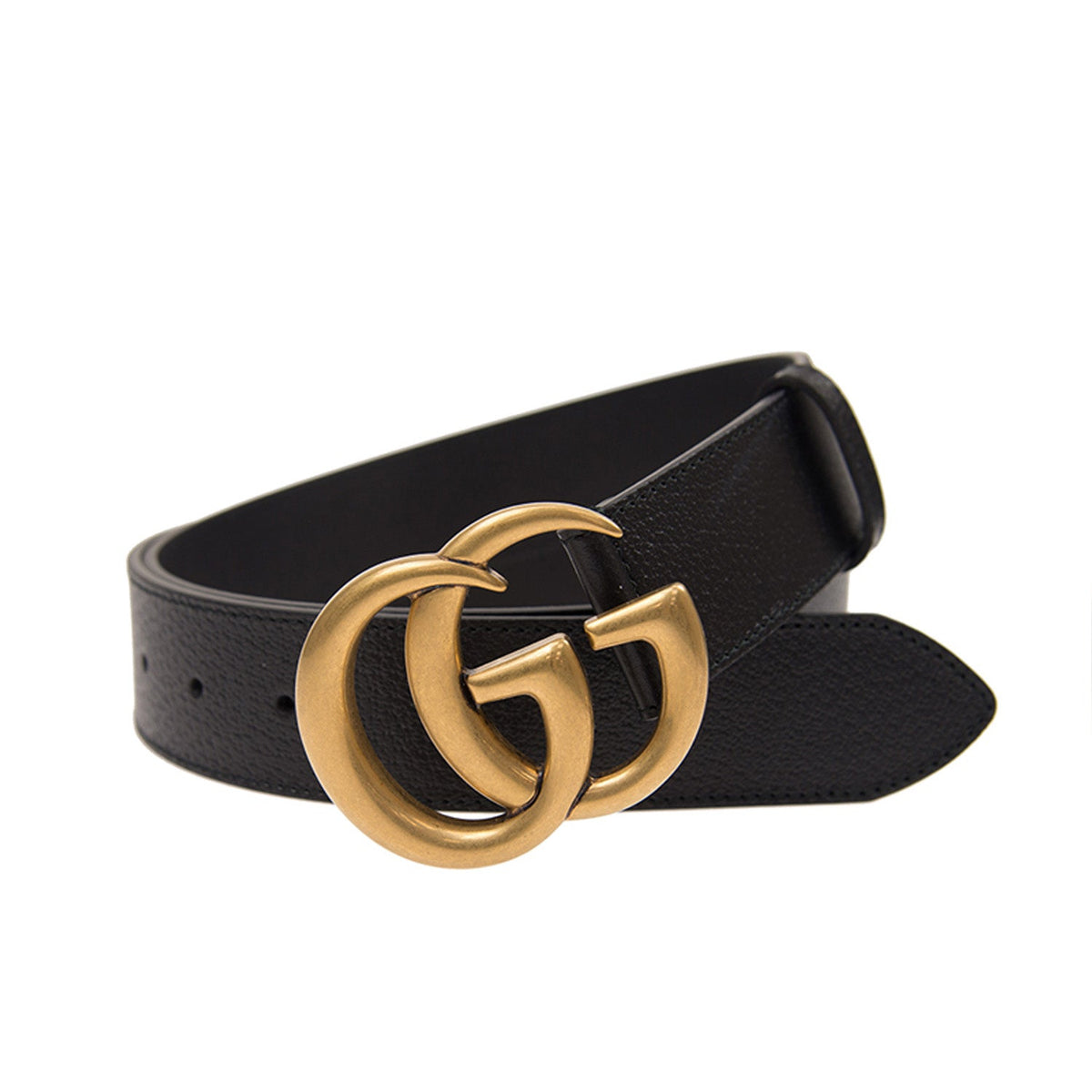 Leather Belt With Eagle Plate