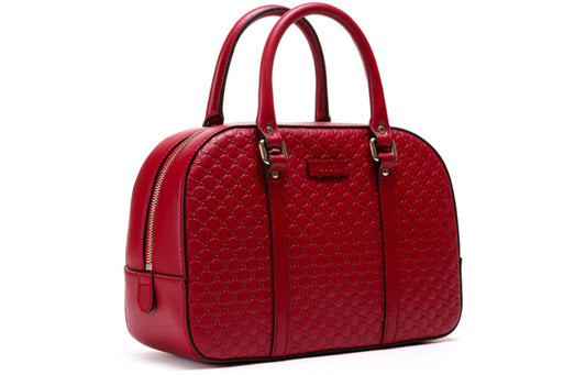 (WMNS) Gucci Logo Embossing Cowhide handBag Red Classic 510289-BMJ1G-6420