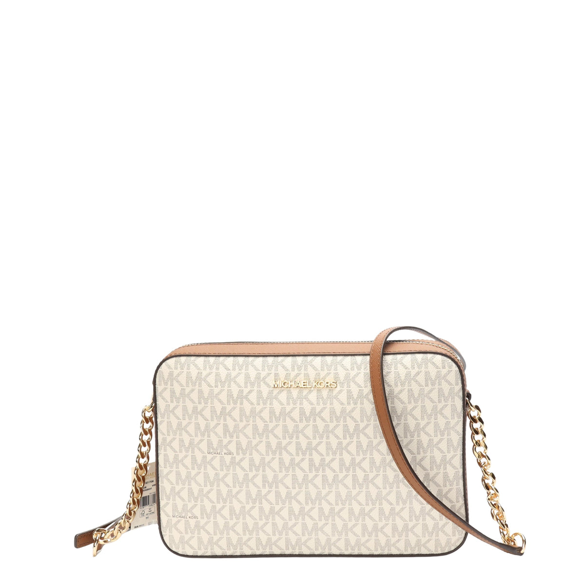 Michael Kors Vanilla Jet Set Logo Crossbody Bag
