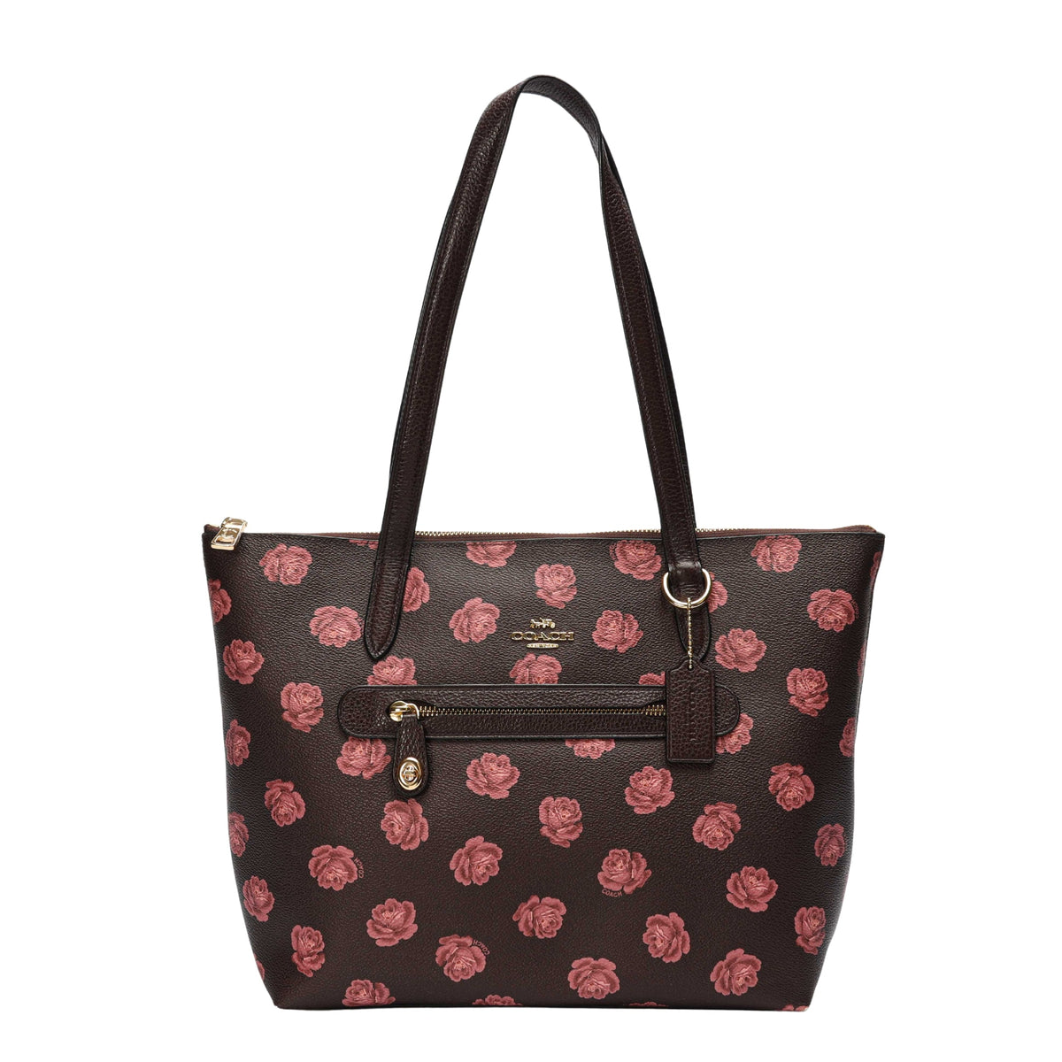 Coach Rose Print City Zip Tote