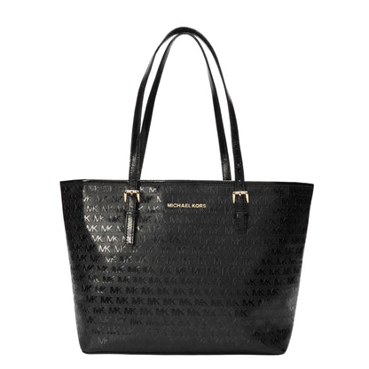 Michael Kors Jet Set Logo Black Tote