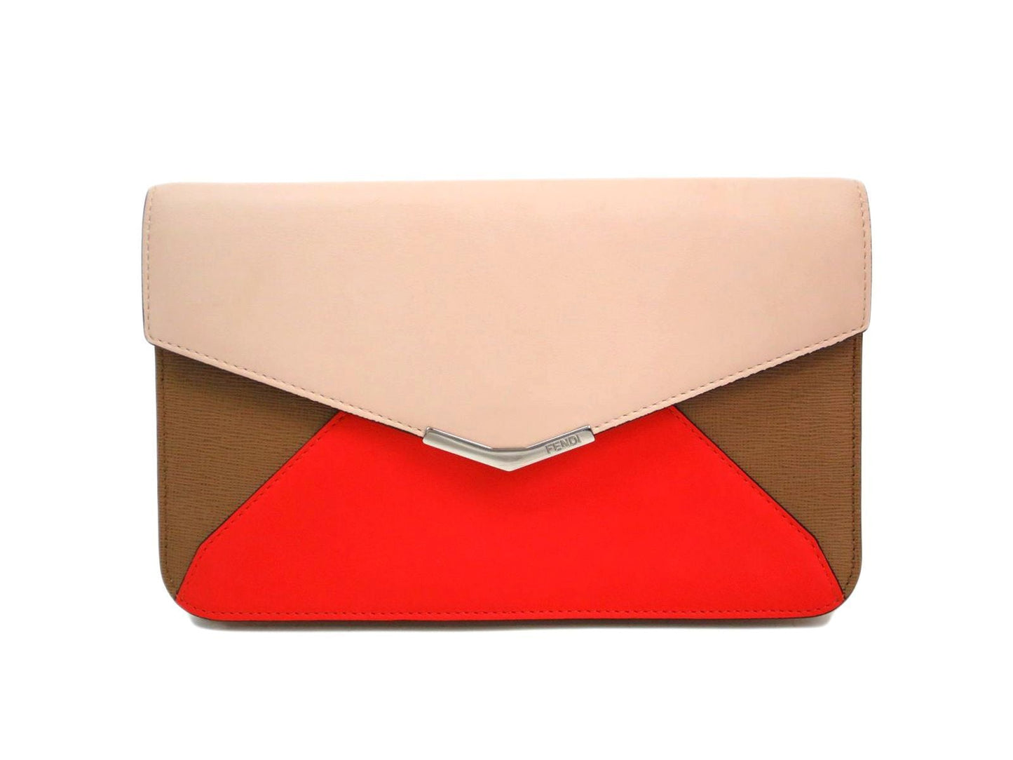 Fendi Multicolor Leather 2Jours Clutch (SHA16343)