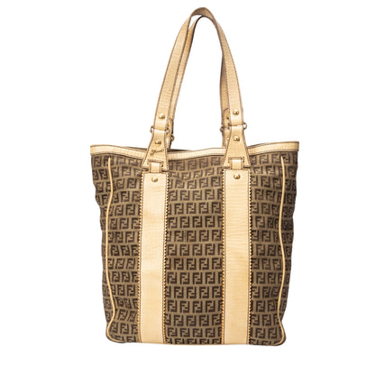 Fendi Zucchino Vitello Shopping Tote