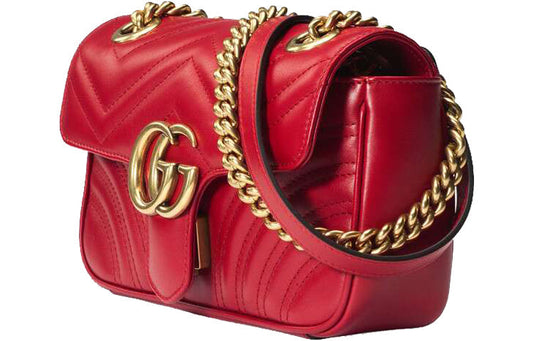 (WMNS) GUCCI GG Marmont Mini Shoulder Bag Red 446744-DTDIT-6433