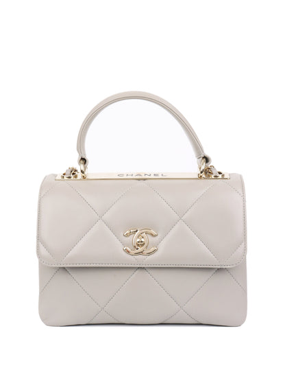 Chanel Pale Grey Trendy Bag.