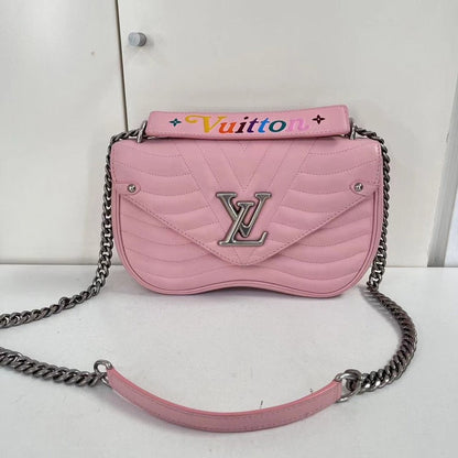 Louis Vuitton Pink Wave Chain Bag Quilted Leather PM