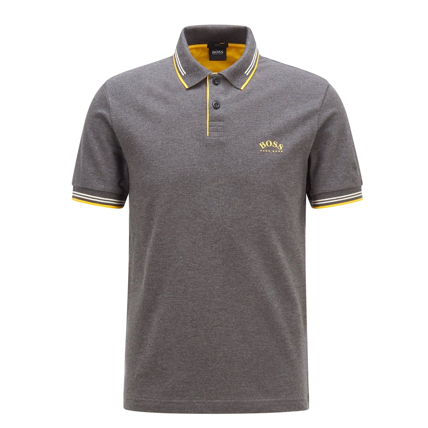 Slim-Fit Polo Shirt In Stretch PiquÃ© With Curved Logo