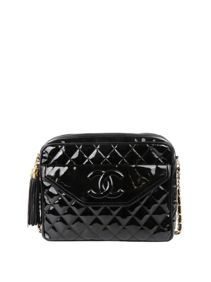 Chanel Black Patent Shoulder Bag.