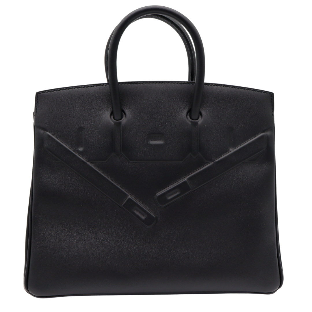 Hermès 25cm Birkin Shadow Black Swift Leather