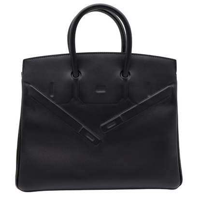 Hermès 25cm Birkin Shadow Black Swift Leather