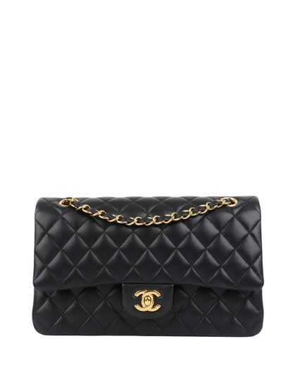 Chanel Black Lambskin Medium Classic Flap Bag GHW.