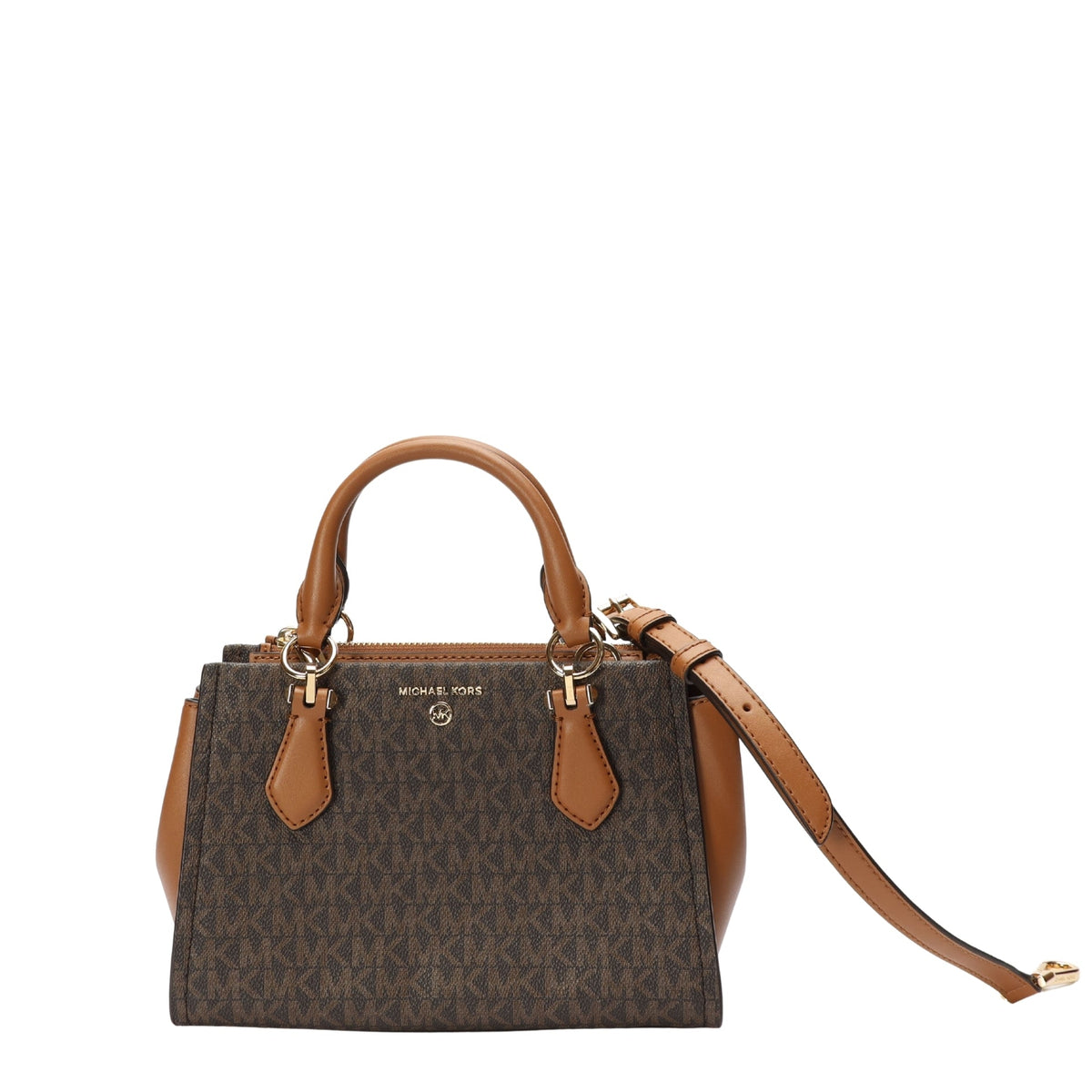 Michael Kors Marilyn Brown Logo Convertible Satchel