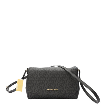 Michael Kors Black Jet Set Signature Logo Crossbody Bag