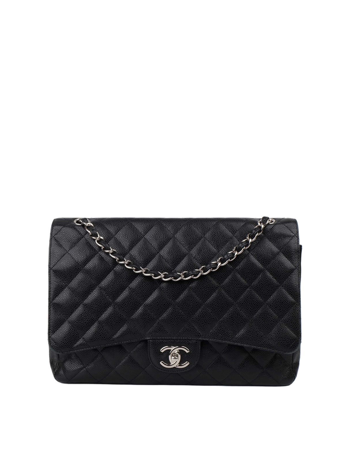 Chanel Maxi Double Flap Bag with SHW.