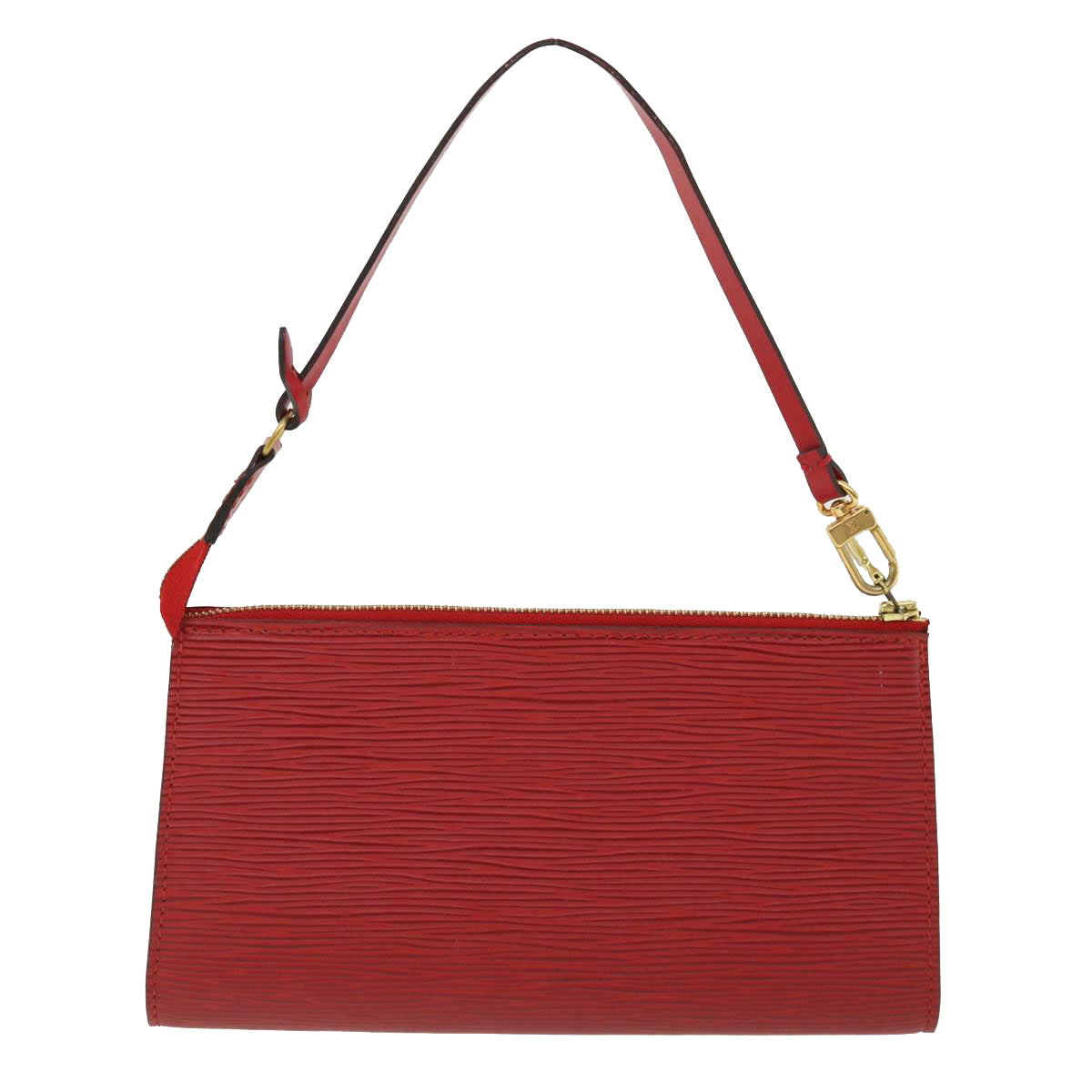 Louis Vuitton Red Leather Pochette accessoires clutch bag