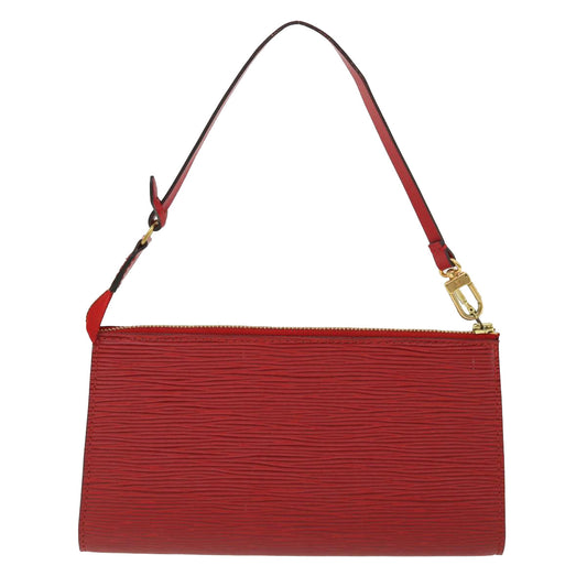 Louis Vuitton Red Leather Pochette accessoires clutch bag