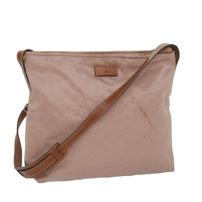 Gucci Gg Nylon Pink Synthetic Shoulder Bag ()