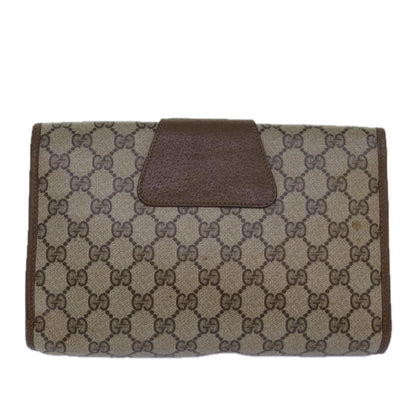 Gucci Sherry Beige Canvas Clutch Bag
