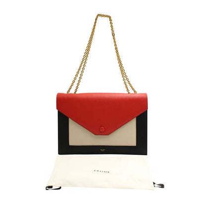 Celine Tri-Colour Flapbag Chalk