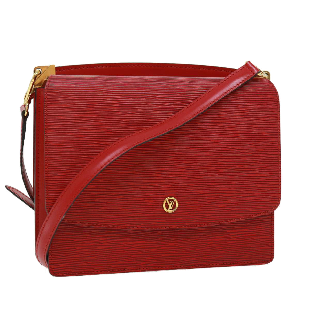 Louis Vuitton Red Leather Grenelle shoulder bag