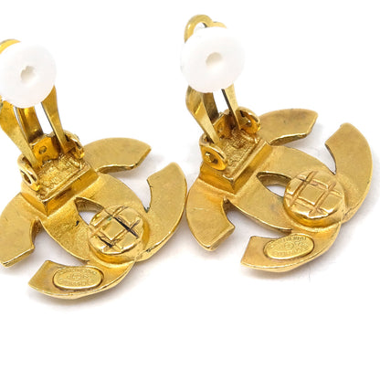 Chanel CC Earrings Clip-On Gold 99P