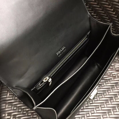 Prada Elektra Shoulder Bag In Black Leather