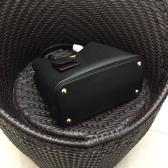 Prada Black Saffiano Leather Double Bag