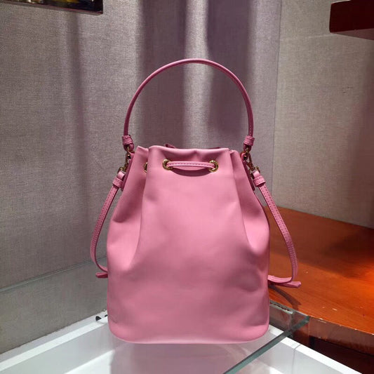 Prada Bucket Bag In Pink Calfskin 1BH038