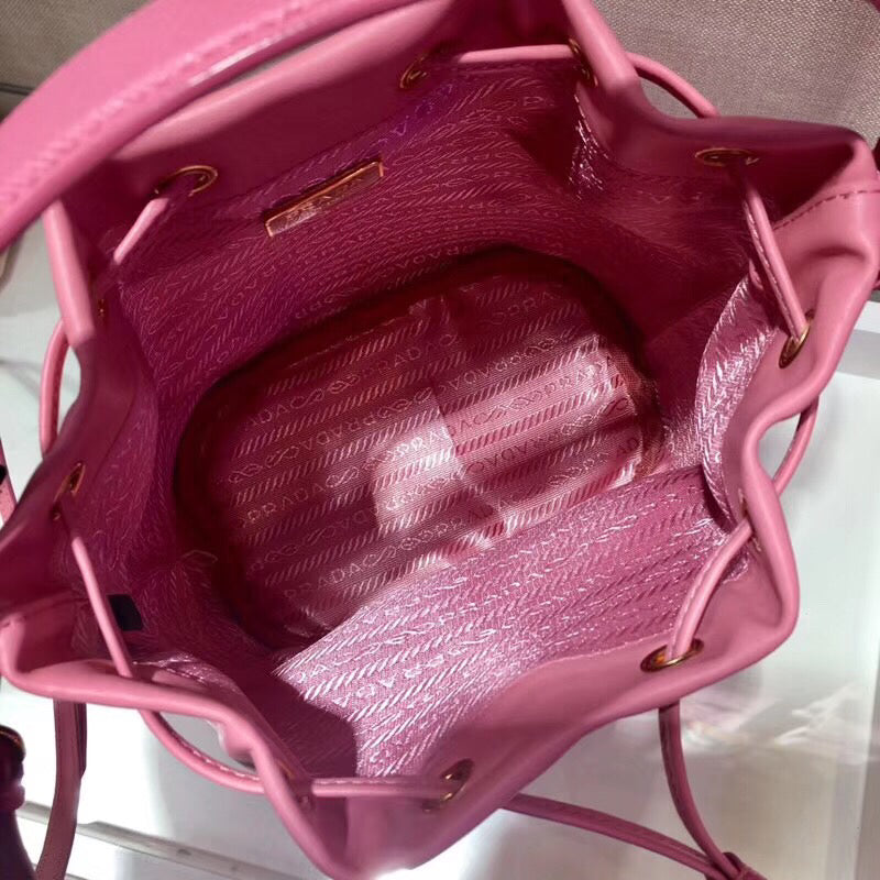 Prada Bucket Bag In Pink Calfskin 1BH038