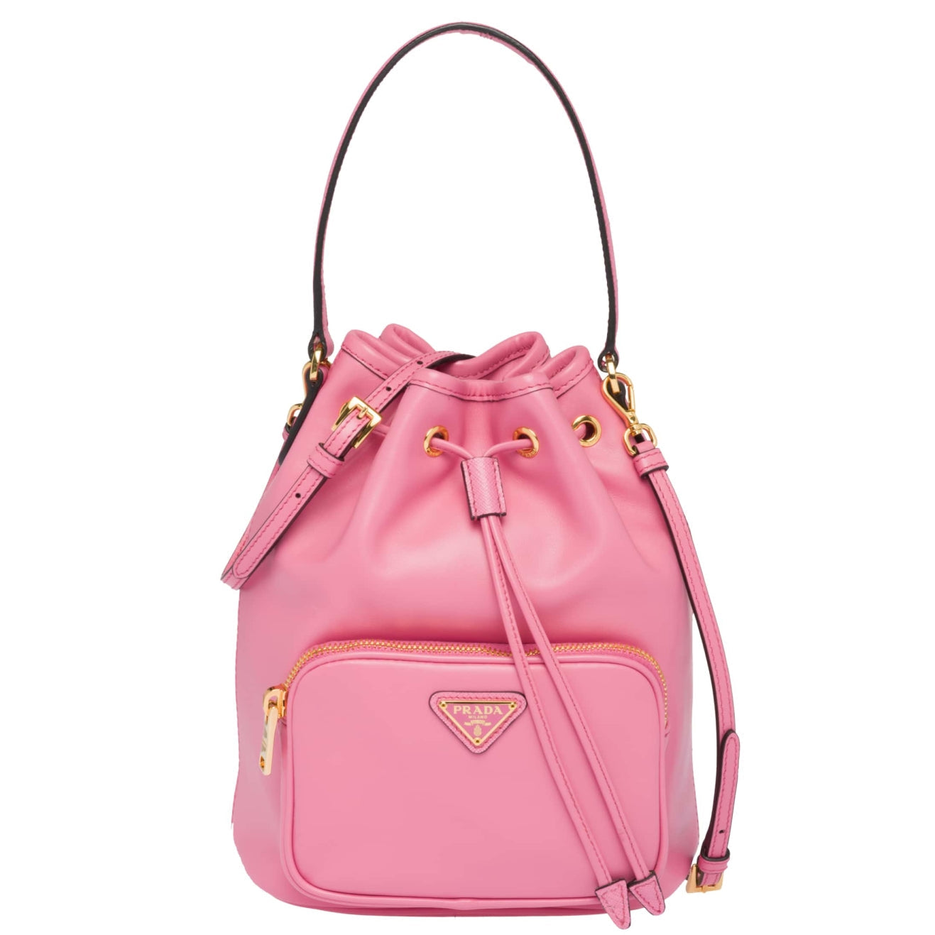 Prada Bucket Bag In Pink Calfskin 1BH038