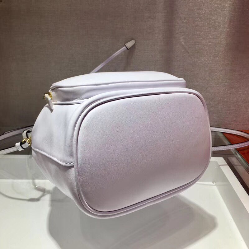 Prada Bucket Bag In White Calfskin 1BH038