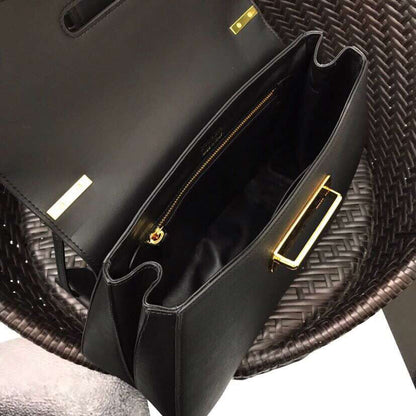 Prada Black Large Sidonie Saffiano Leather Bag