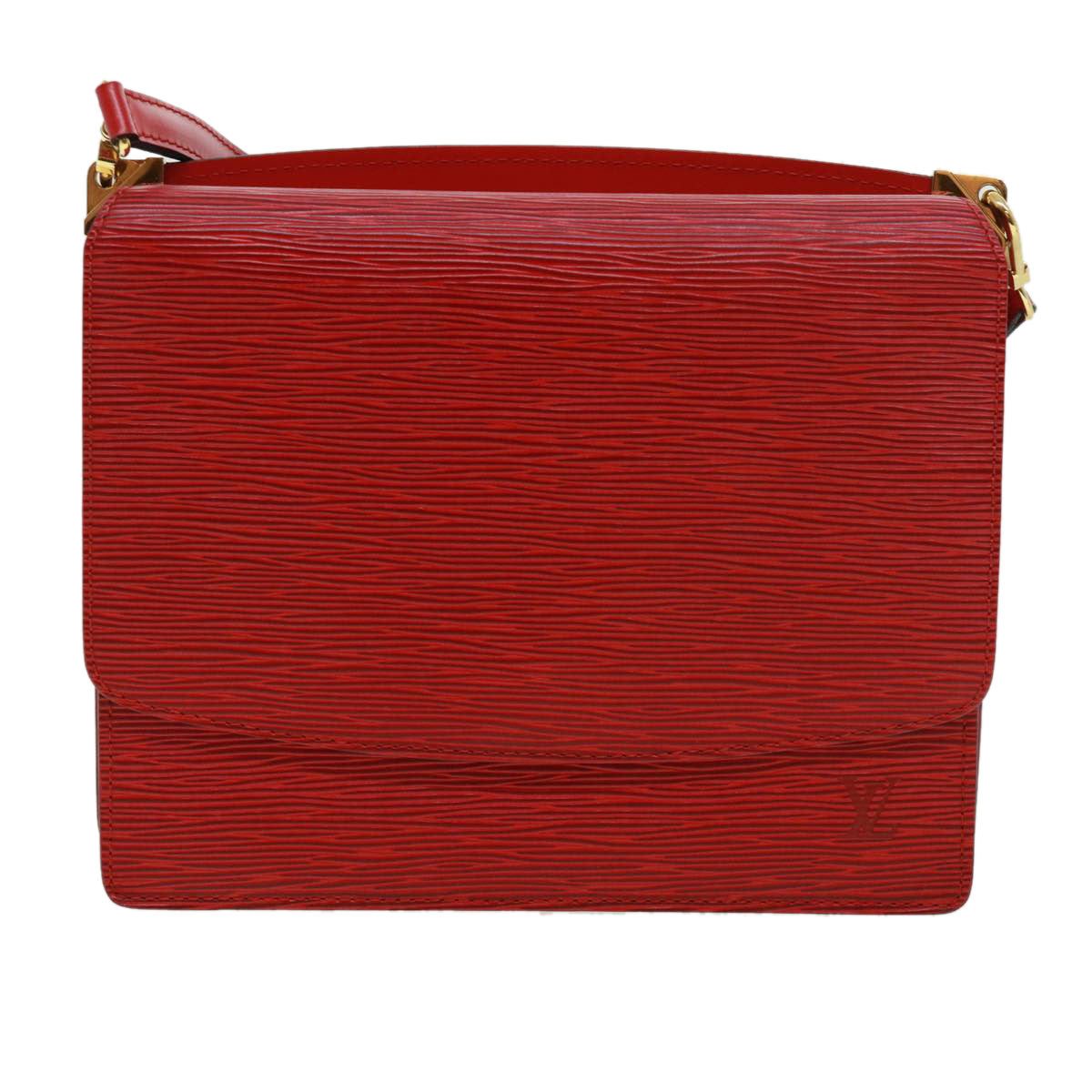 Louis Vuitton Red Leather Grenelle shoulder bag