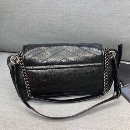 Yves Saint Laurent Niki Medium Crinkled Shoulder Bag